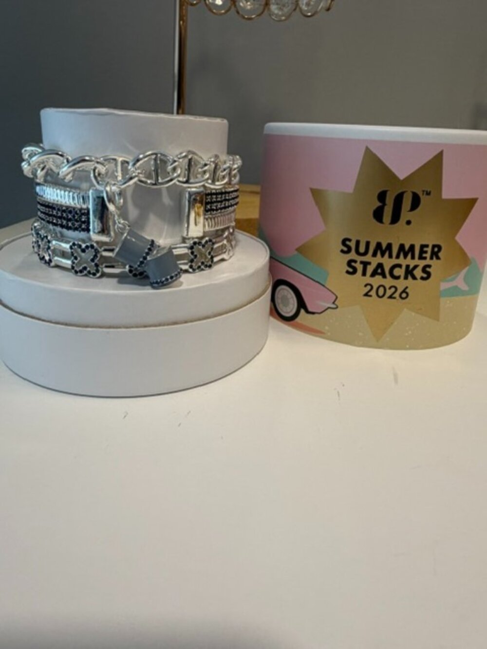 Bomb Party Summer Stacks 2026 "Stacks On Stacks" Silver Bracelet Set - Clover De